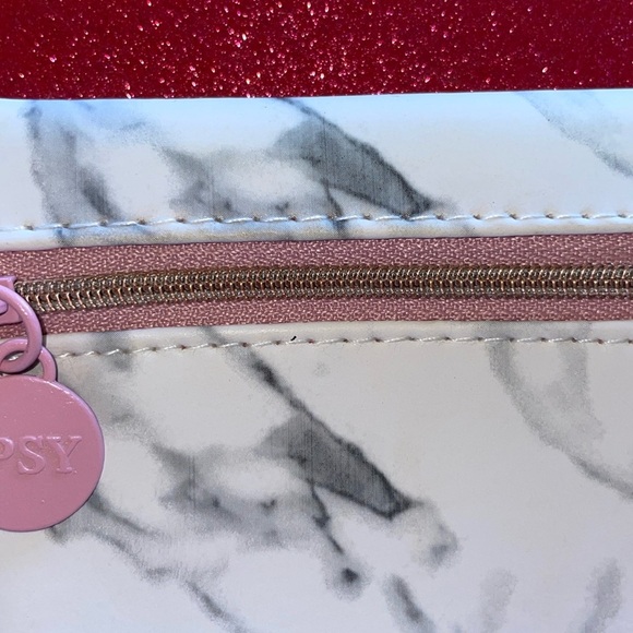 3/$10 Ipsy Glam Bag New January 2020 Clean Slate Marbled Front Zip Makeup Bag - Picture 4 of 8